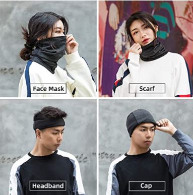 ROCKBROS Foulard multifonctions Demi-cagoule Chauffe-nuque Etanche à l'hiver Chaud Foulard tubulaire Respirant Couvre-visage Balaclava