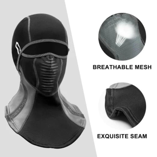 ROCKBROS Cagoule d'hiver Ski Masque Balaclava Vélo Moto Masque de tempête