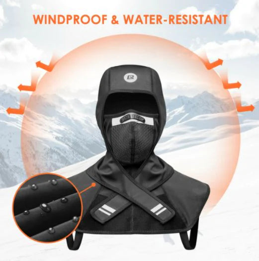 ROCKBROS Balaclava Masque d'hiver en polaire Masque de ski Coupe-vent Moto Cyclisme