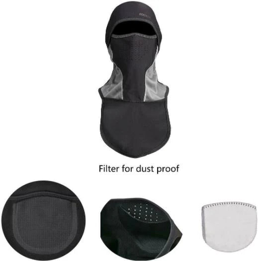 ROCKBROS Cagoule Balaclava Vélo Masque Anti-Poussière Moto Avec Filtre
