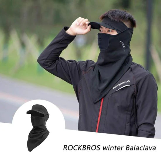 ROCKBROS Demi Cagoule Vélo Masque tubulaire Écharpe Moto Coupe-vent