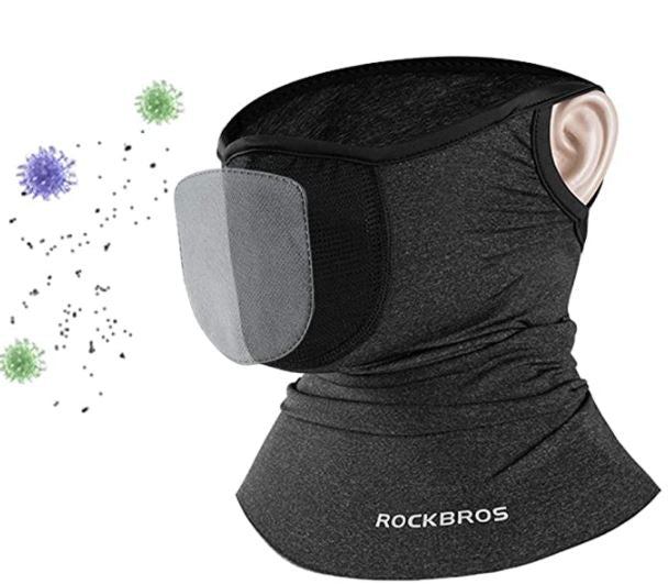 ROCKBROS Foulard Balaclavas tubulaire Haute élasticité Respirant Multifonctionnel UPF 50+ Refroidir Cyclisme Demi-cagoule Hommes/Dames