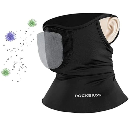 ROCKBROS Foulard Balaclavas tubulaire Haute élasticité Respirant Multifonctionnel UPF 50+ Refroidir Cyclisme Demi-cagoule Hommes/Dames