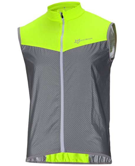 ROCKBROS Gilet de vélo réfléchissant Gilet de course coupe-vent respirant