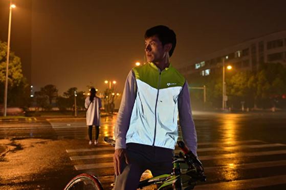 ROCKBROS Gilet de vélo réfléchissant Gilet de course coupe-vent respirant