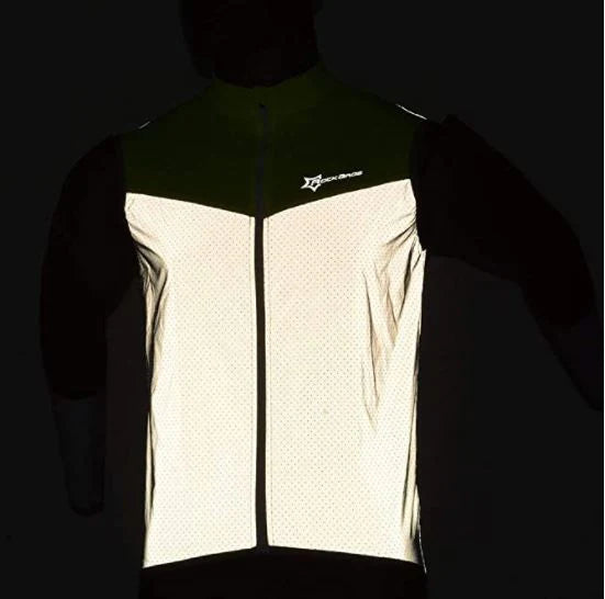 ROCKBROS Gilet de vélo réfléchissant Gilet de course coupe-vent respirant
