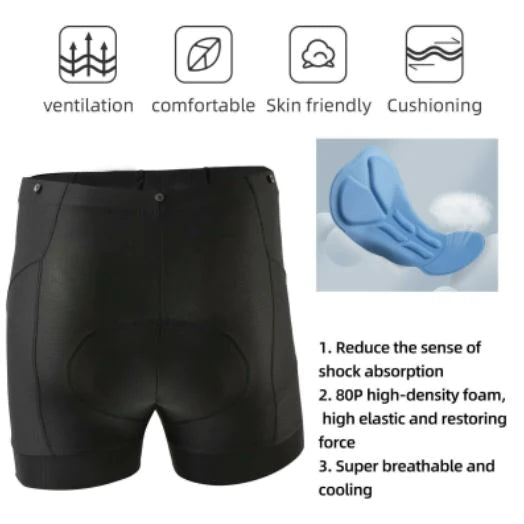 ROCKBROS Cuissard homme avec rembourrage vélo de course cuissard court VTT