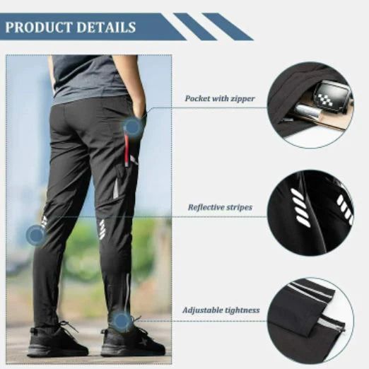 ROCKBROS Cuissard vélo Pantalon long Cyclisme Hommes Sport Casual Noir