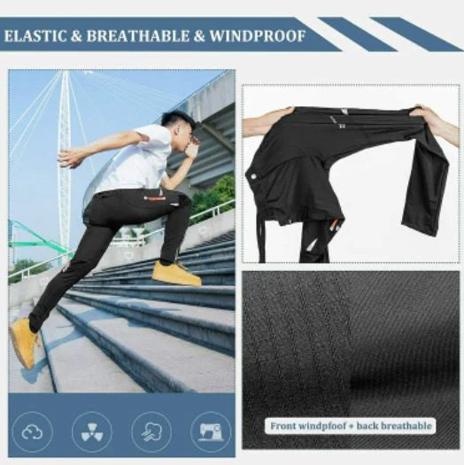 ROCKBROS Cuissard vélo Pantalon long Cyclisme Hommes Sport Casual Noir