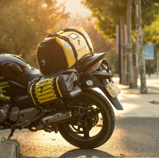 ROCKBROS Sacoche moto étanche Sacoche de selle 20L/40L Sacoche porte-bagages PVC