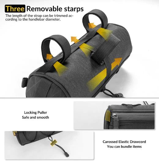 ROCKBROS Sacoche de vélo Sacoche de guidon Sac de rangement Multifonctionnel