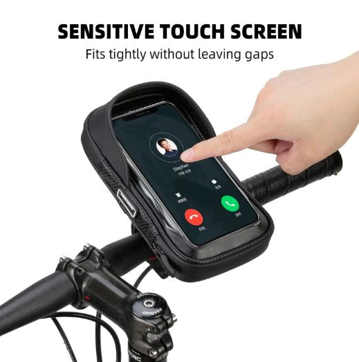 ROCKBROS Sacoche pour téléphone portable Vélo Sacoche sur cadre Support de téléphone portable Sacoche de guidon pour téléphone 6,2" Moto