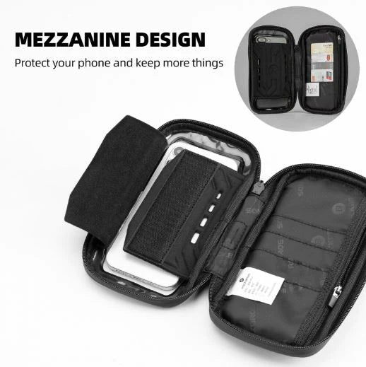 ROCKBROS Sacoche pour téléphone portable Vélo Sacoche sur cadre Support de téléphone portable Sacoche de guidon pour téléphone 6,2" Moto