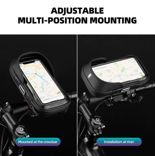 ROCKBROS Sacoche pour téléphone portable Vélo Sacoche sur cadre Support de téléphone portable Sacoche de guidon pour téléphone 6,2" Moto