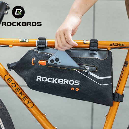 ROCKBROS sac de cadre sac de tube supérieur sac de vélo pour vtt vélo de route e-bike 3.5L