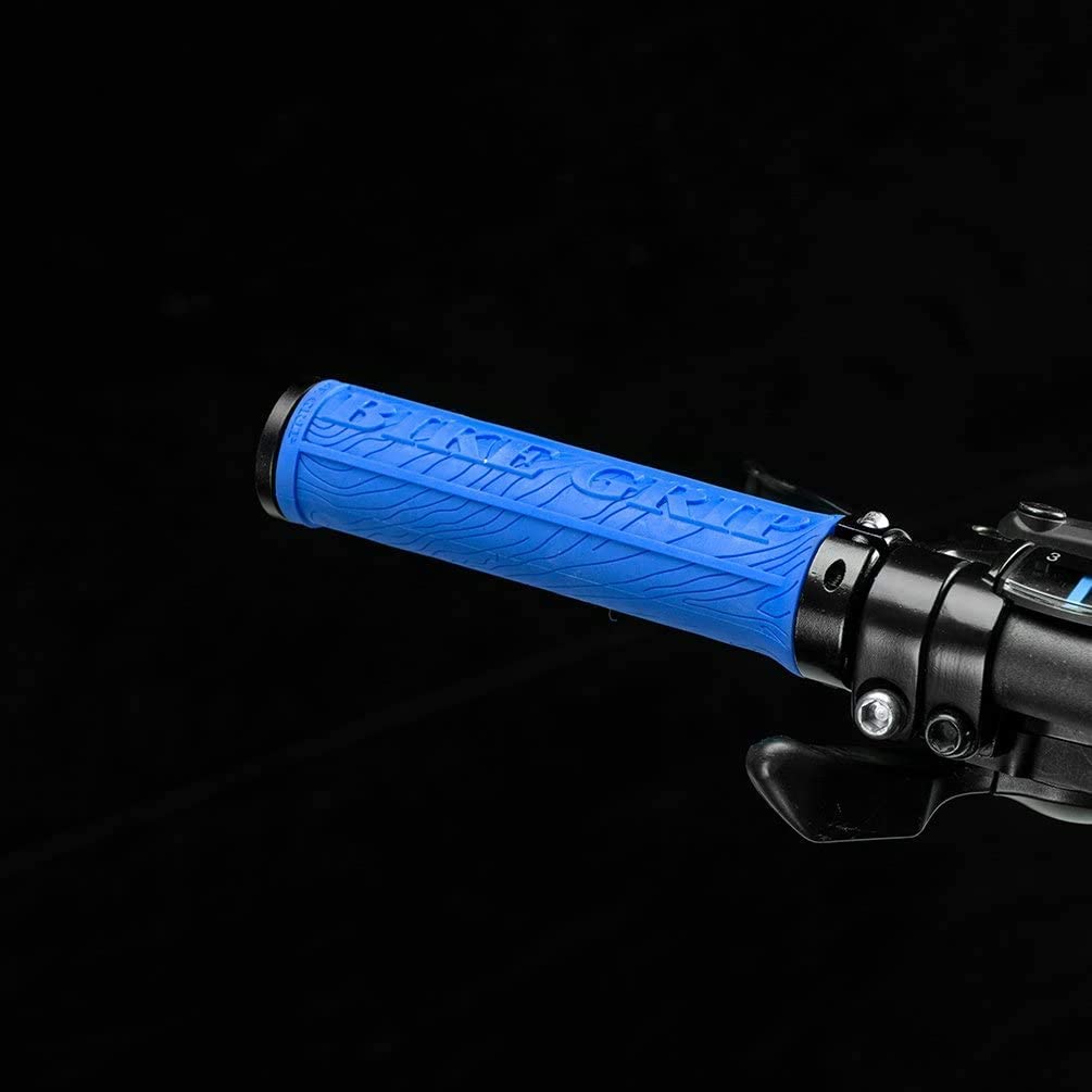 ROCKBROS Poignées de Guidon de Vélo 22mm Caoutchouc Antidérapant Bleu