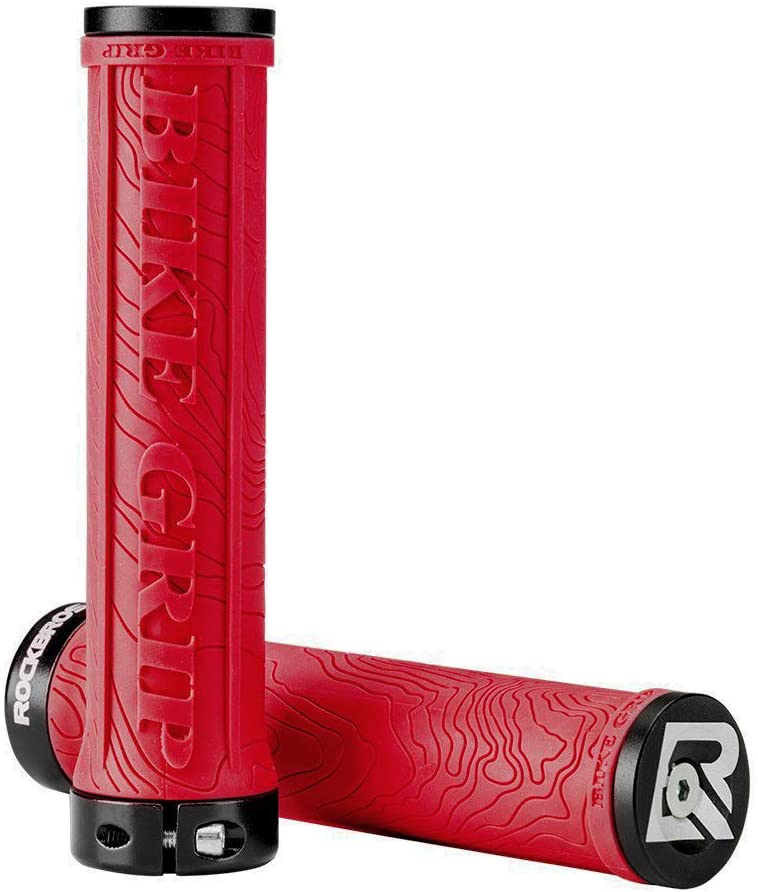 ROCKBROS Poignées de Guidon de Vélo 22mm Caoutchouc Antidérapant Bleu
