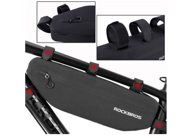 ROCKBROS AS-0433 sacoche de cadre de vélo sac triangle ca.3L/4L noir
