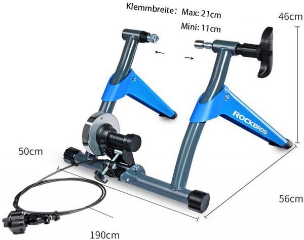 ROCKBROS Entraîneur à rouleaux pour vélos contrôleur de câble 8 niveaux