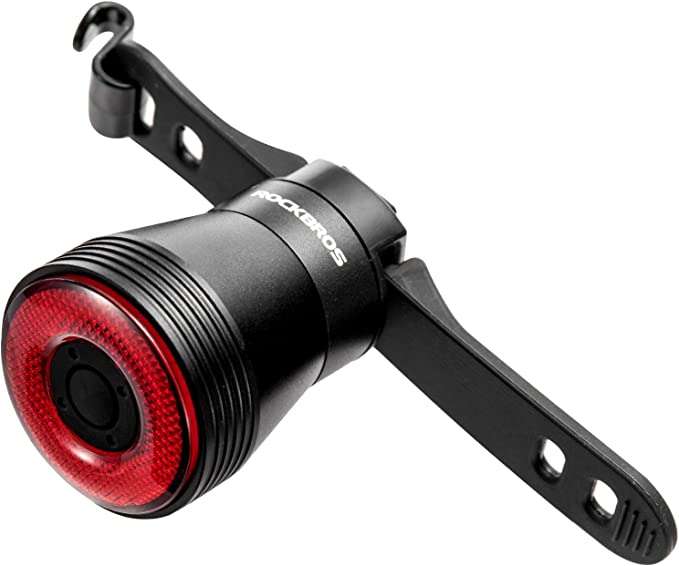 ROCKBROS Feu arrière de vélo rechargeable intelligent 60 lumens 4 modes IP65 étanche avec mise sous tension automatique