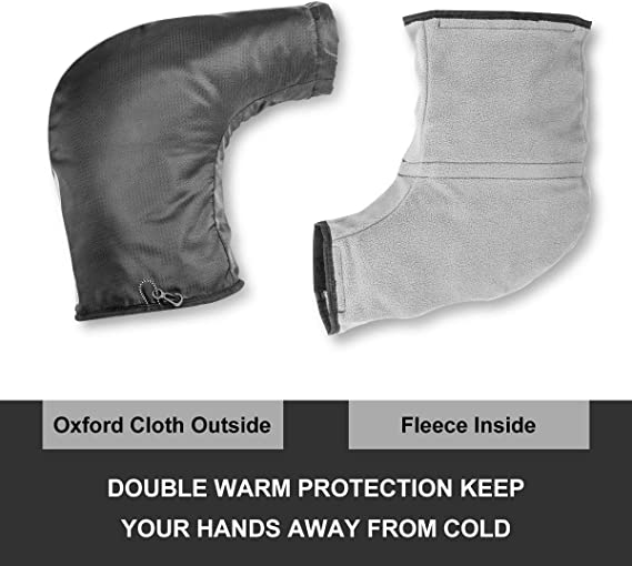 ROCKBROS manchettes de guidon gants de guidon pour vélo moto scooter doublés coupe-vent déperlants réfléchissants