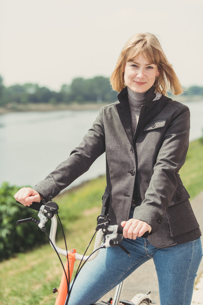 Manteau de cyclisme Amity Paulina c_change Anthra femme