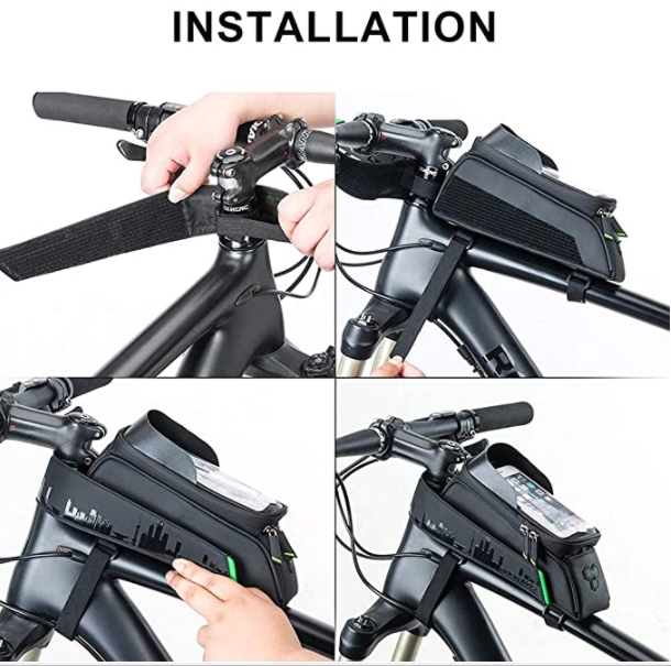 ROCKBROS 029 Sac de cadre de vélo Étui pour téléphone portable étanche jusqu'à 5,8 pouces