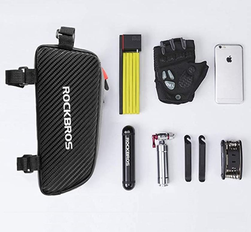 ROCKBROS 039BK Sacoche de cadre de vélo pour téléphone portable ca.1L