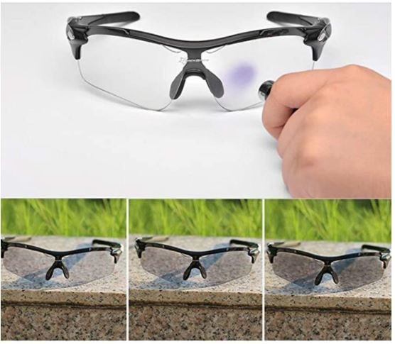 ROCKBROS 10068 Lunettes de Soleil Photochromiques Lunettes de Cyclisme Photochromiques