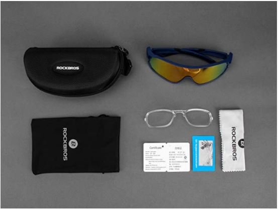 ROCKBROS 10134 Lunettes de cyclisme Lunettes de soleil polarisées avec protection UV400