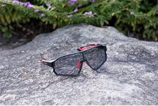 ROCKBROS 10135 Lunettes de cyclisme photochromiques UV400 Transparent Auto-teintant