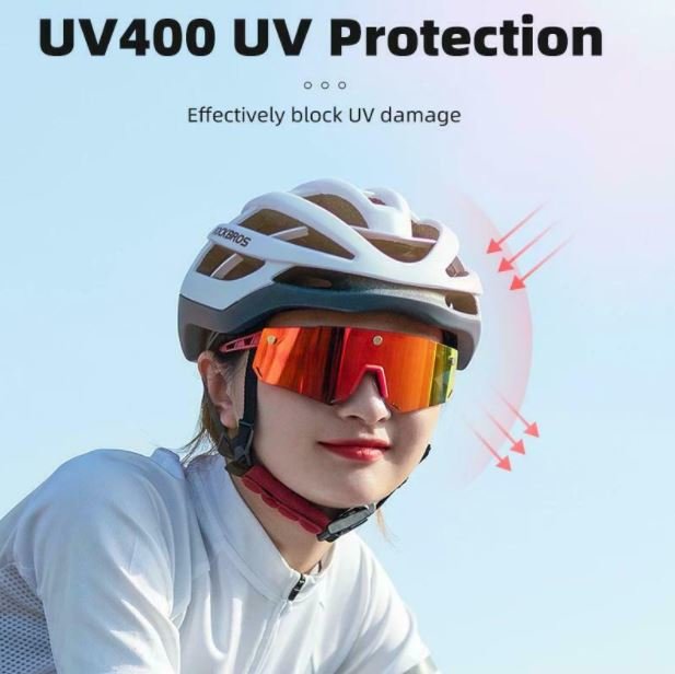 ROCKBROS Lunettes de soleil polarisées 2 en 1 Lunettes de sport magnétiques avec verres interchangeables