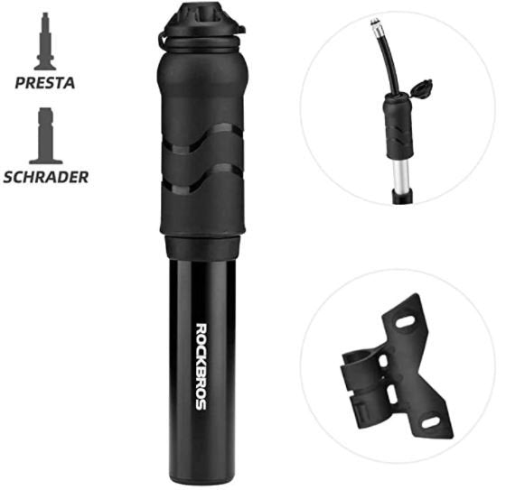 ROCKBROS 810PCS-HP Mini gonfleur de cadre de vélo 100 PSI