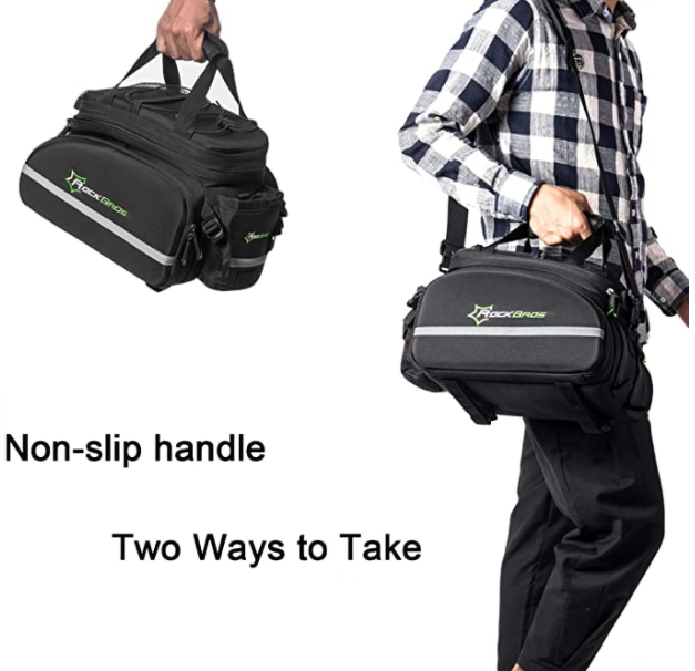 ROCKBROS A6-03BK Sacoche pour porte-bagages Sac de selle arrière réfléchissant Style 1