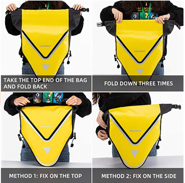 ROCKBROS AS-001-3Y Sac de transport 100% étanche 20L Jaune/Noir 1 pcs.