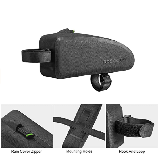 ROCKBROS AS-019 Sacoche de cadre de vélo 1L avec 1x fermeture éclair