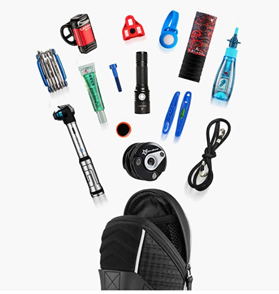 ROCKBROS C16 Sacoches De Vélo Siège Vélo Sac Réfléchissant Noir
