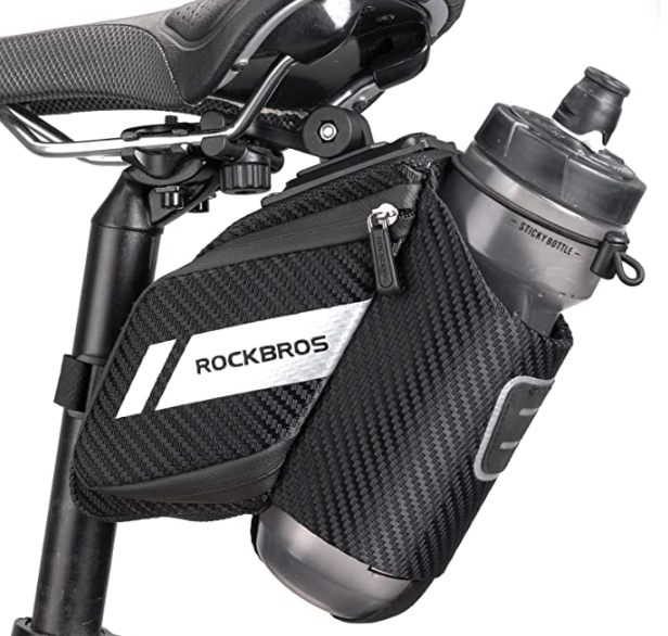 ROCKBROS C32 Sacoche de selle de vélo avec porte-bouteille Réfléchissant env. 1L
