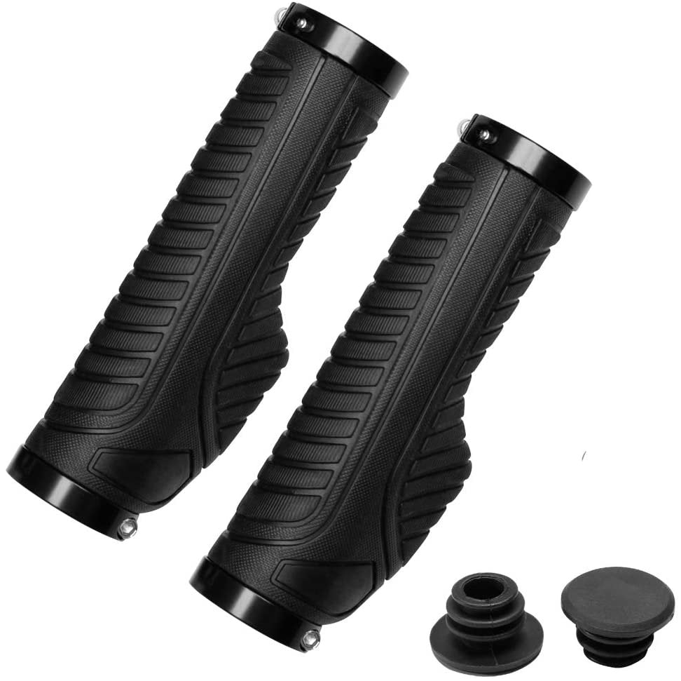 ROCKBROS Poignées de guidon de vélo ergonomiques 22mm noir