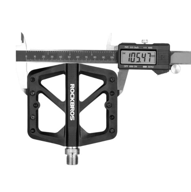 ROCKBROS vélo pédales en nylon antidérapant VTT pédales plates 9/16 pouces noir