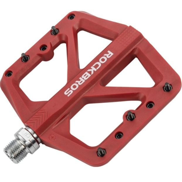 ROCKBROS vélo pédales en nylon antidérapant VTT pédales plates 9/16 pouces noir