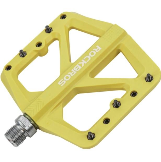 ROCKBROS vélo pédales en nylon antidérapant VTT pédales plates 9/16 pouces noir