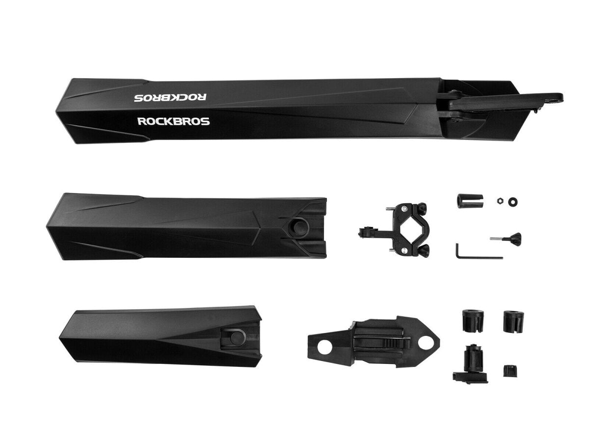 ROCKBROS WS1001 Ensemble Garde-Boue Avant et Arrière VTT 26 pouces 4 Couleurs Noir