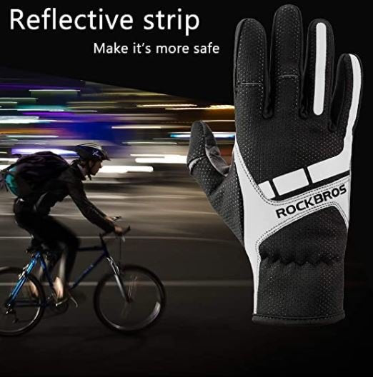 ROCKBROS Gants de Vélo Gants Doigts Complets Noir