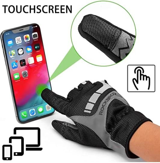 ROCKBROS Gants de Vélo Gants Doigts Complets Noir