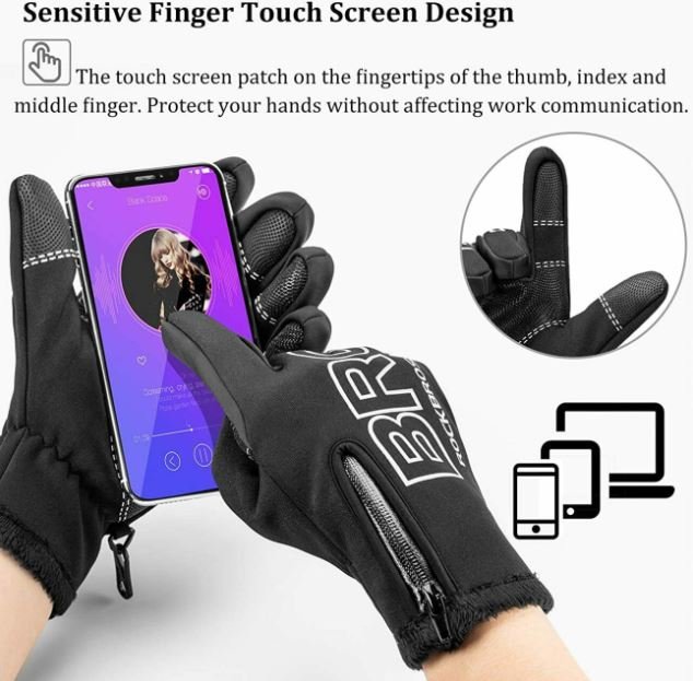 ROCKBROS gants de cyclisme hiver moto vélo cyclisme vélo vtt gants M