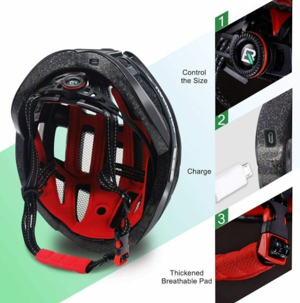 ROCKBROS casque de vélo casque de sécurité extérieur taille 57-62 cm multifonction rouge