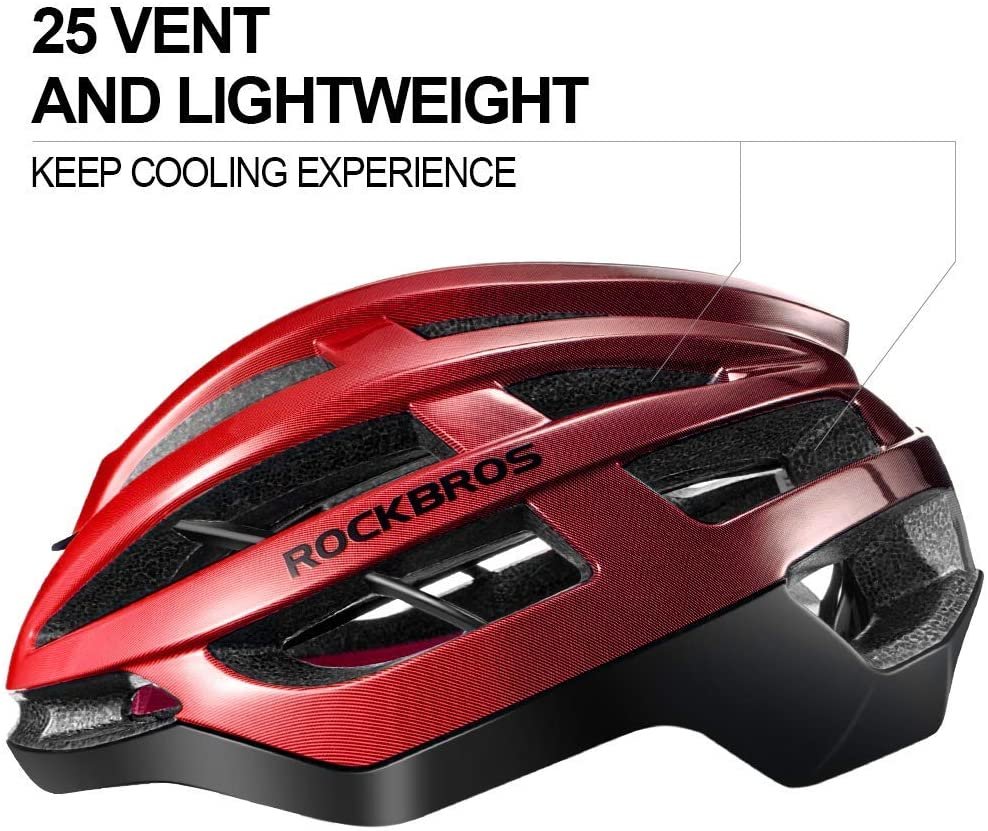 ROCKBROS casque de vélo casque de sécurité homme/femme 55-61 M (55-58 cm) noir