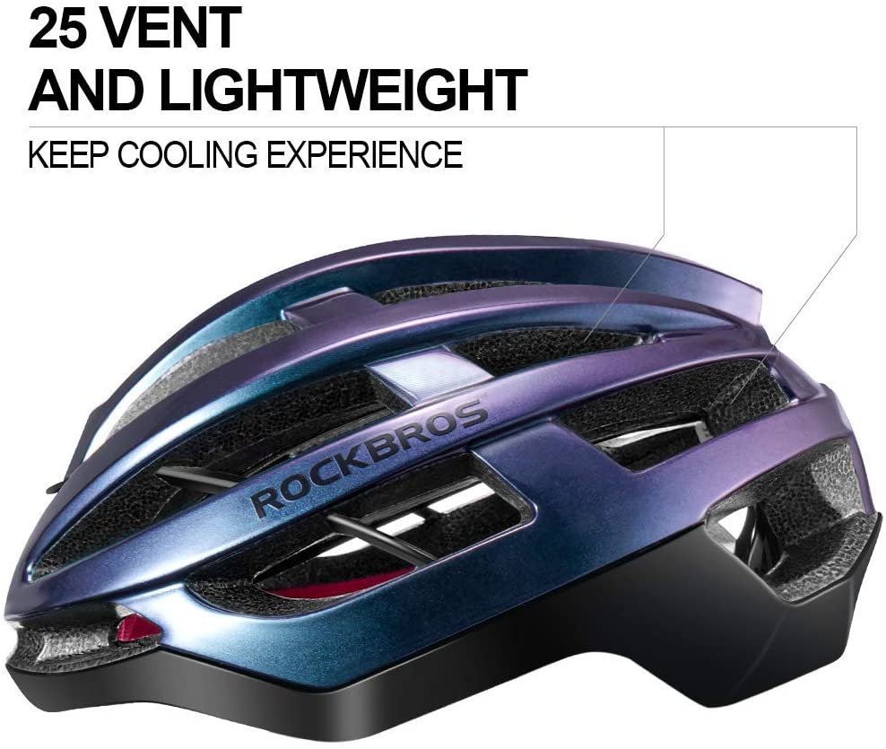 ROCKBROS casque de vélo casque de sécurité homme/femme 55-61 M (55-58 cm) noir