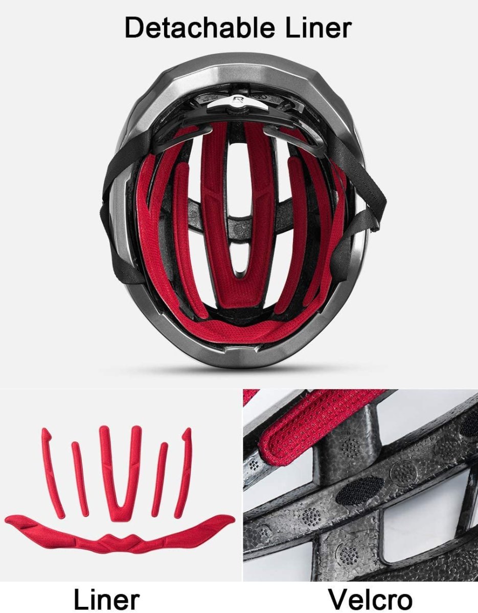 ROCKBROS casque de vélo casque de sécurité homme/femme 55-61 M (55-58 cm) noir